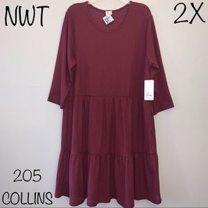 205 COLLINS NWT Red Dress, Size 2X